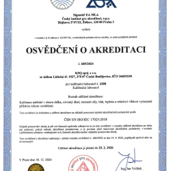 osvědčení o akreditaci